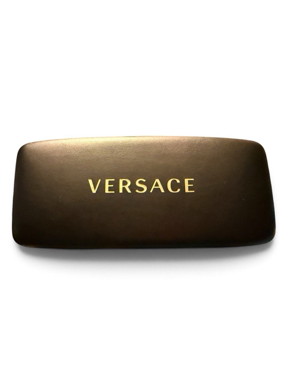 VERSACE Eyeglasses VE1287 Black Gold Script Lens 57mm +Logo Hard Case 1443